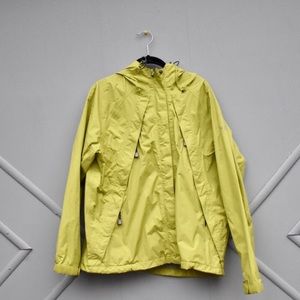 Women’s yellow north face rain jacket large